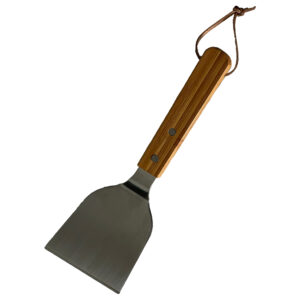 Spatule inox manche bambou plancha et barbecue